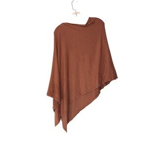 Jarbo Shawl Women's Brown Jersey Knit Stretch Cotton Blend Moody Rustic Size 42